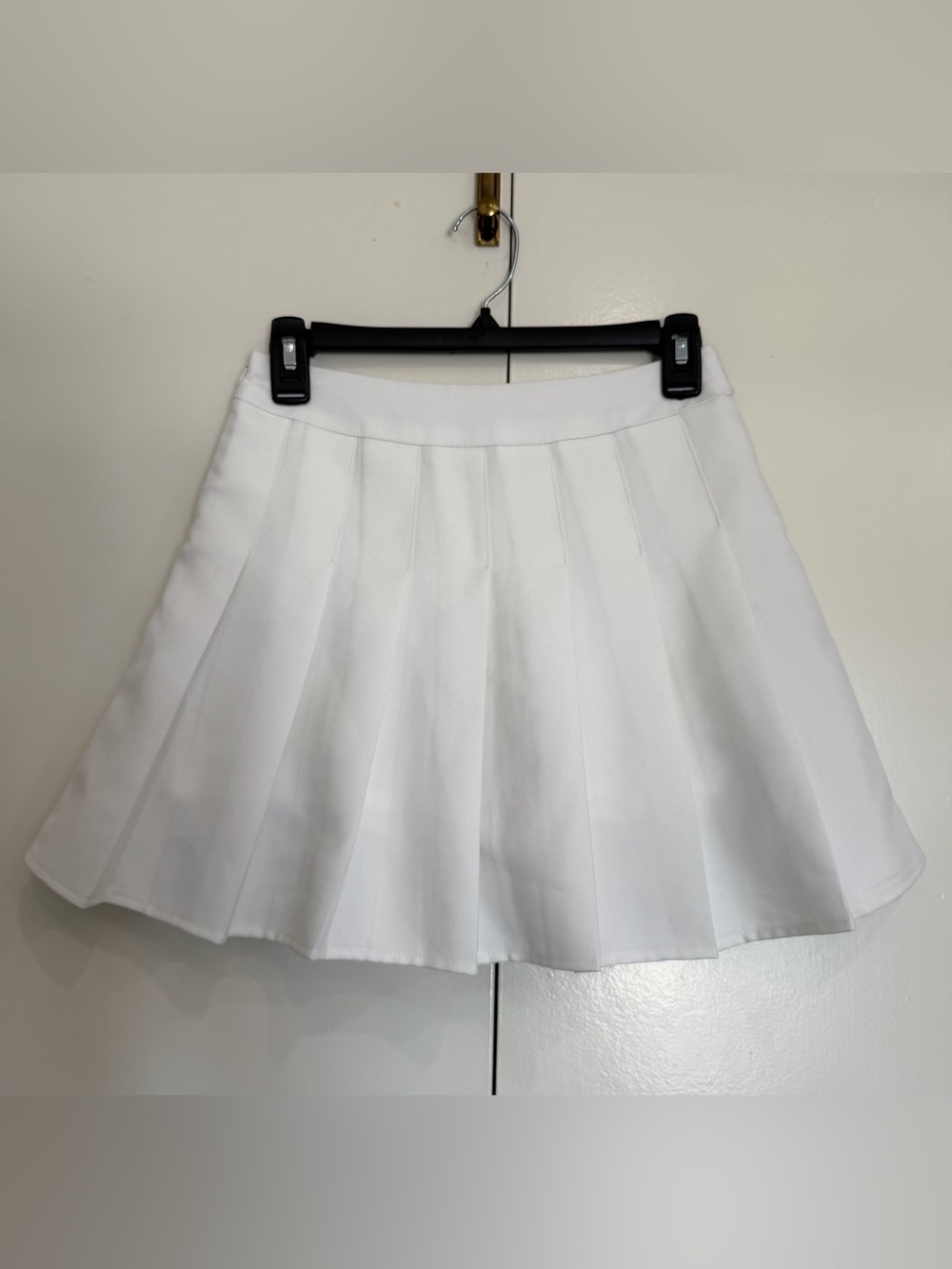 White Pleated A-Line Women's Skort